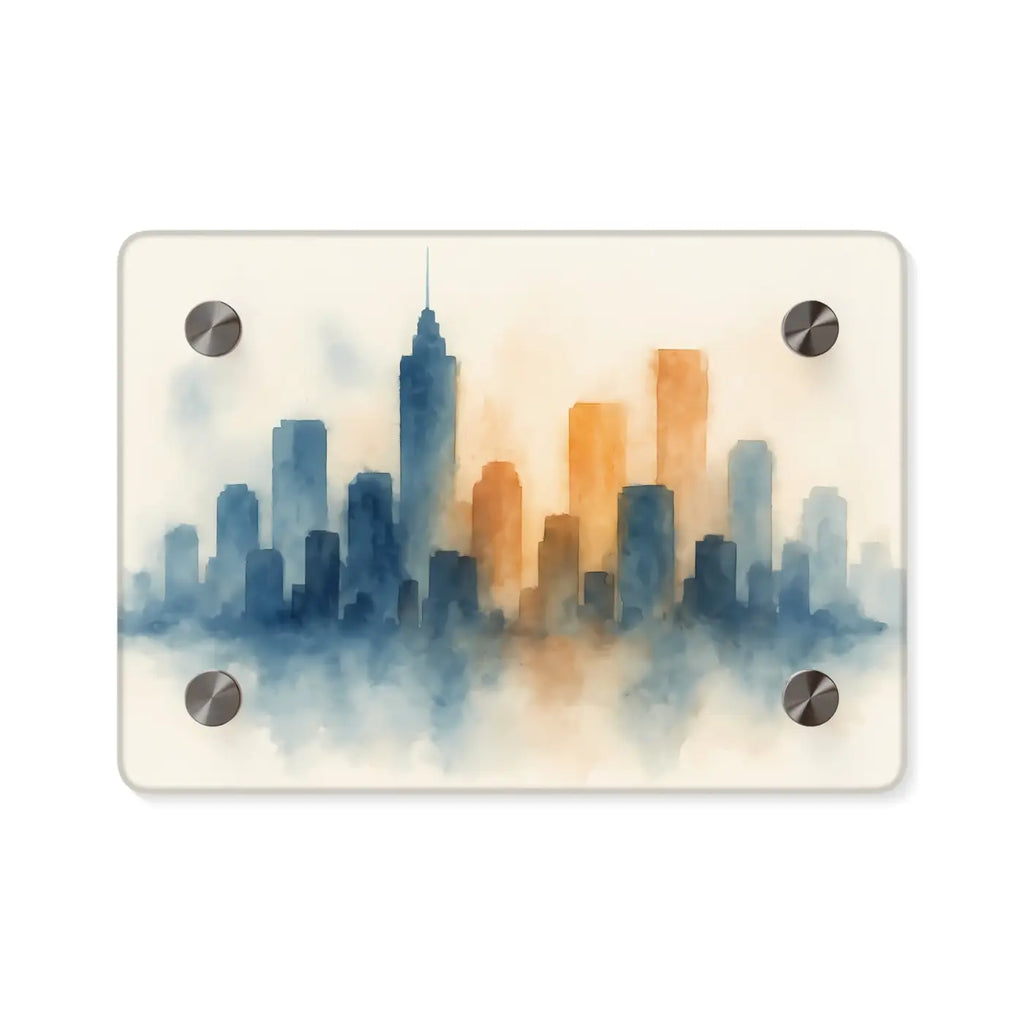 Acrylic Wall Art - Watercolor Cityscape Modern Home Decor - DipaliZ