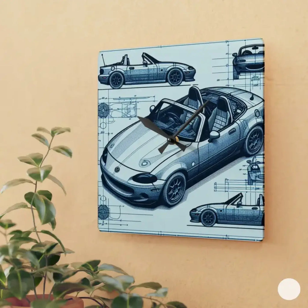 Bold Acrylic Wall Clock - Racing Car Theme Design - DipaliZ