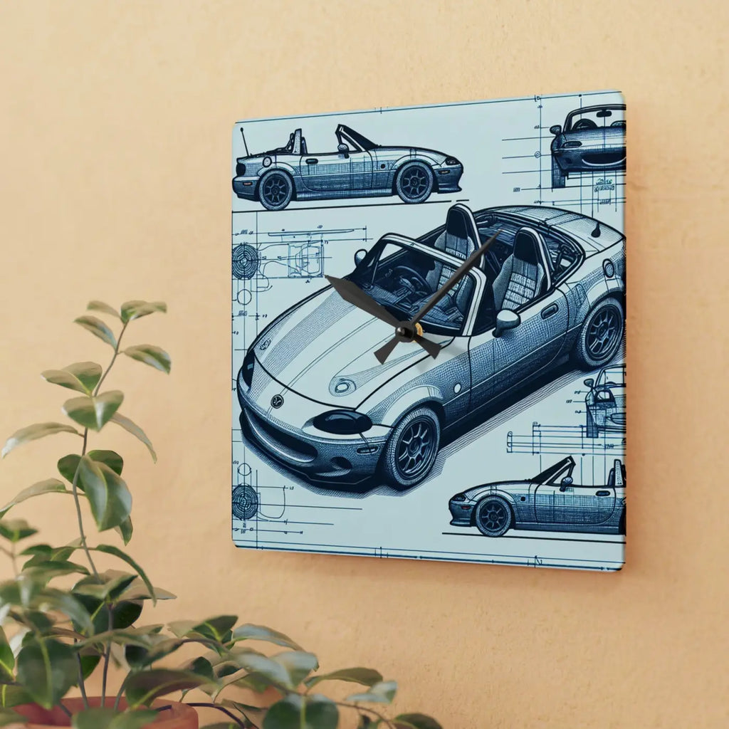 Bold Acrylic Wall Clock - Racing Car Theme Design - DipaliZ