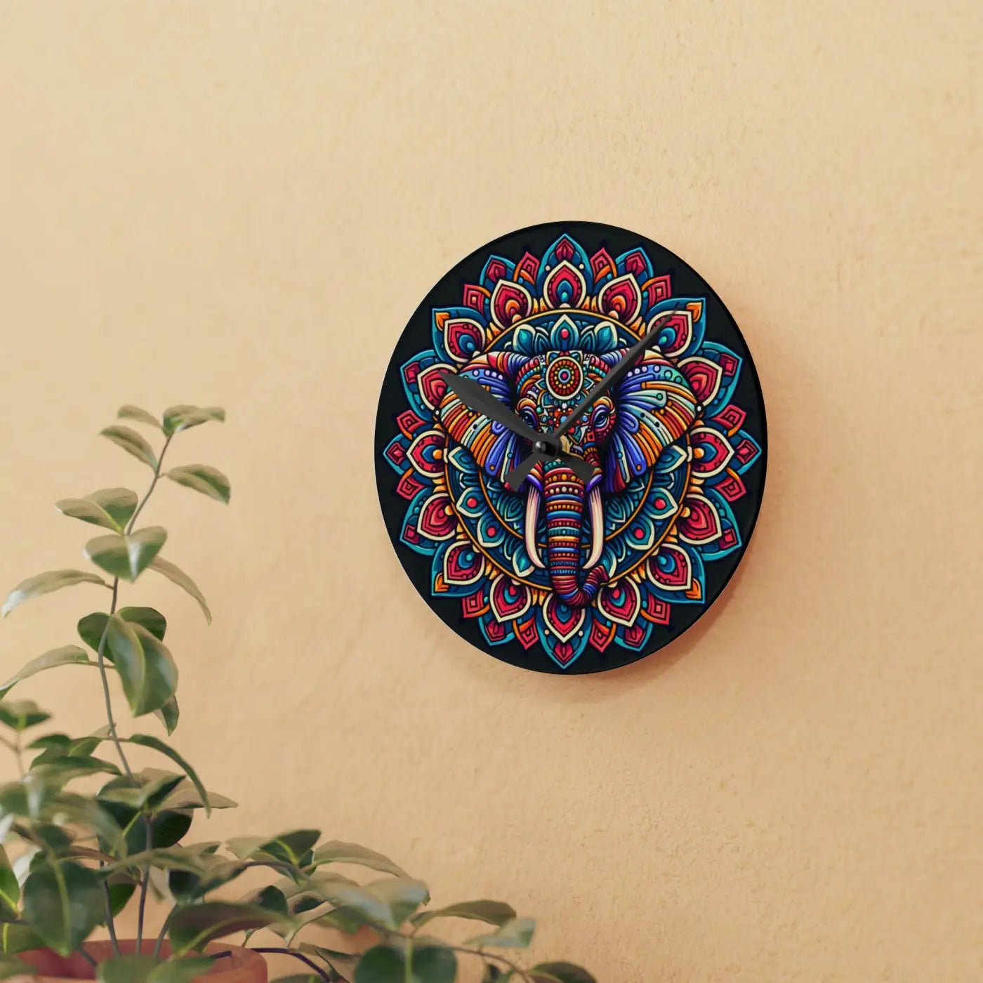 Bold Acrylic Wall Clock - Statement Home Decor - DipaliZ