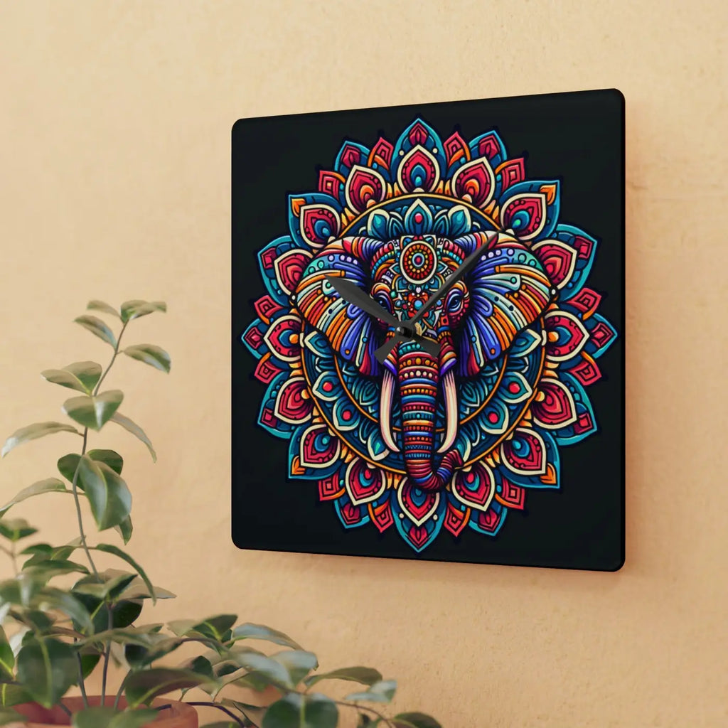 Bold Acrylic Wall Clock - Statement Home Decor - DipaliZ