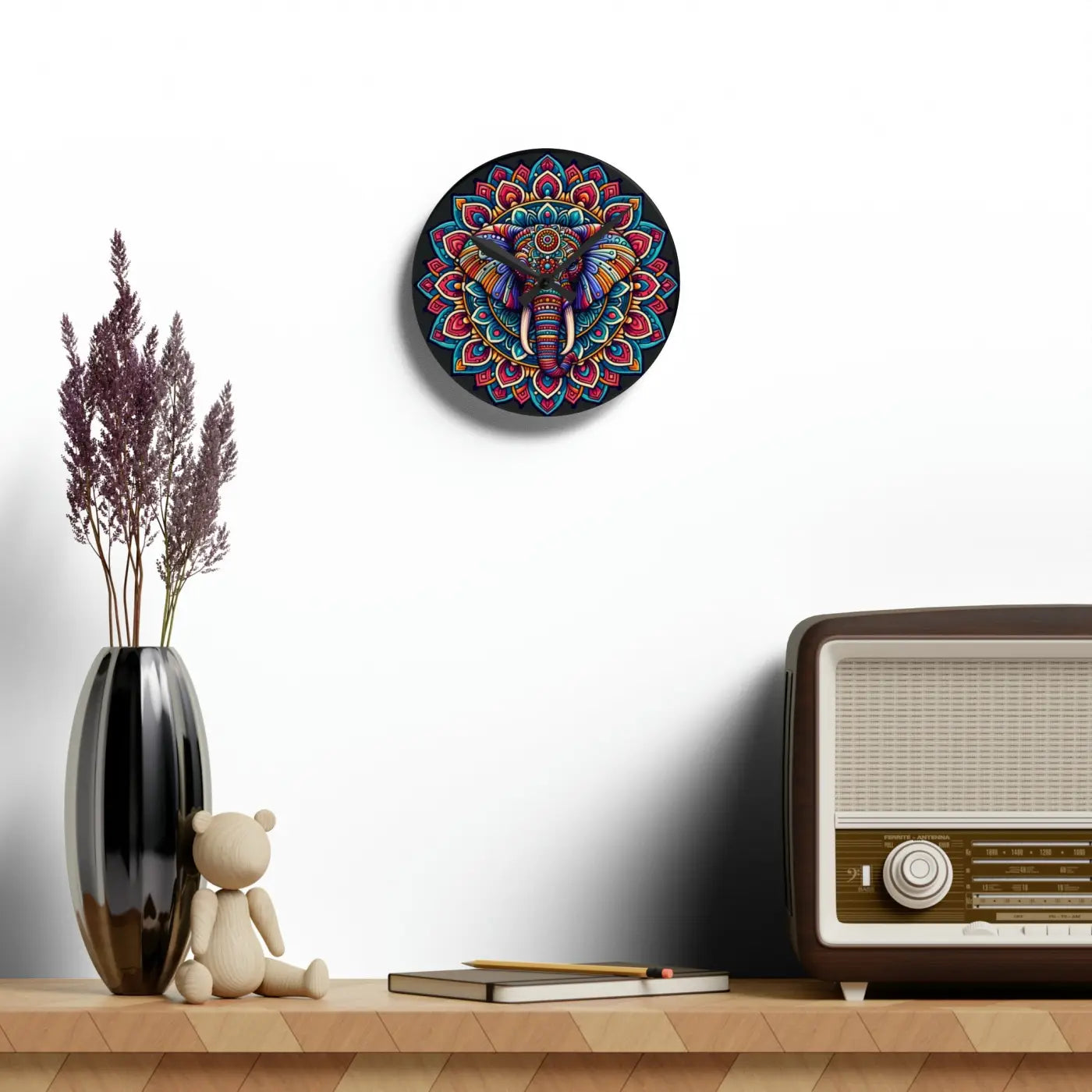 Bold Acrylic Wall Clock - Statement Home Decor - DipaliZ