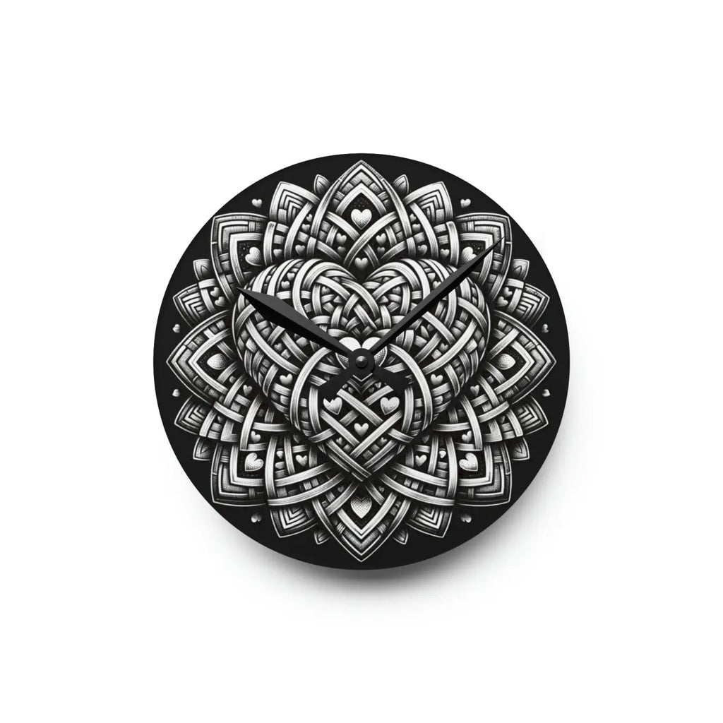 Heart Wall Clock - Acrylic Statement Design - DipaliZ