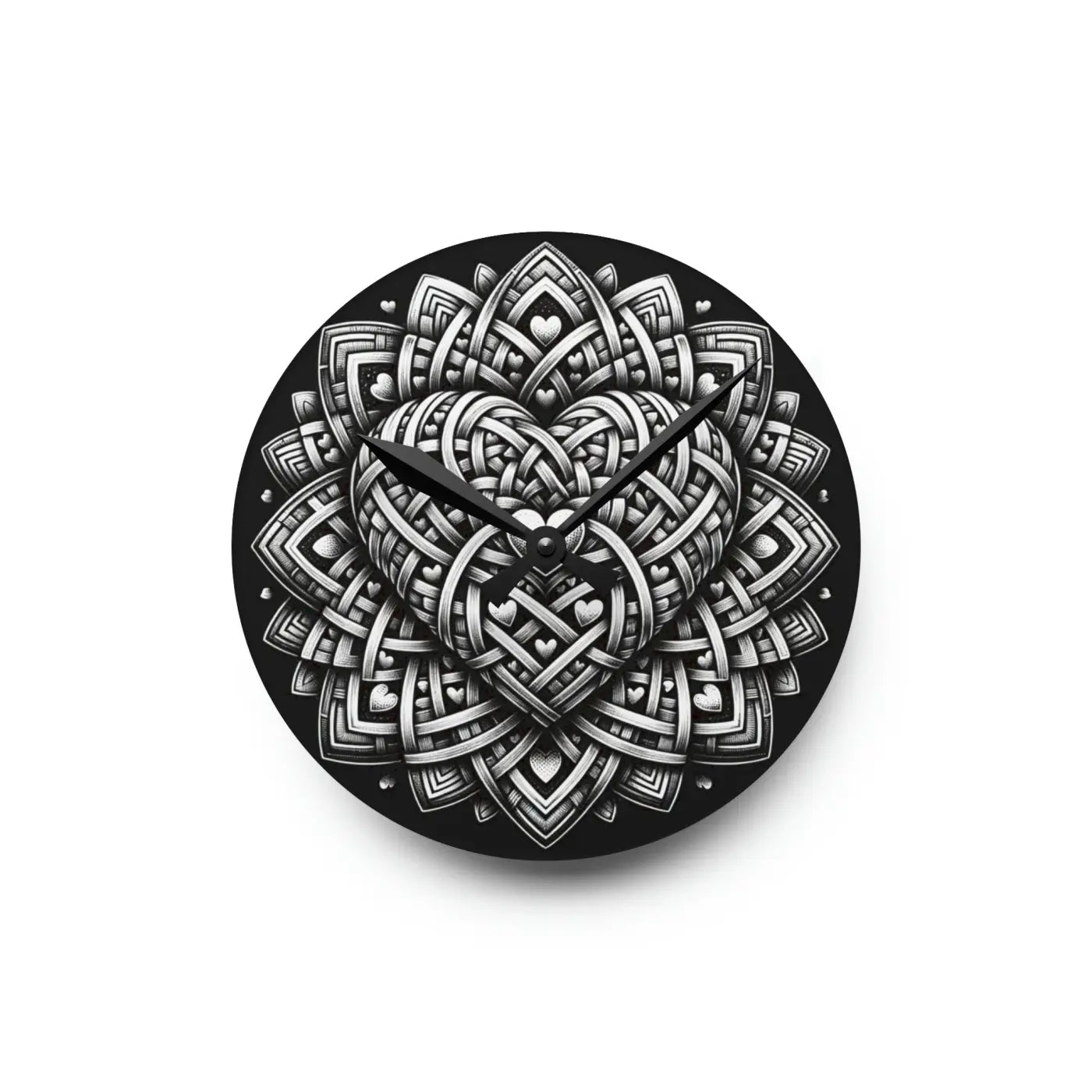Heart Wall Clock - Acrylic Statement Design - DipaliZ