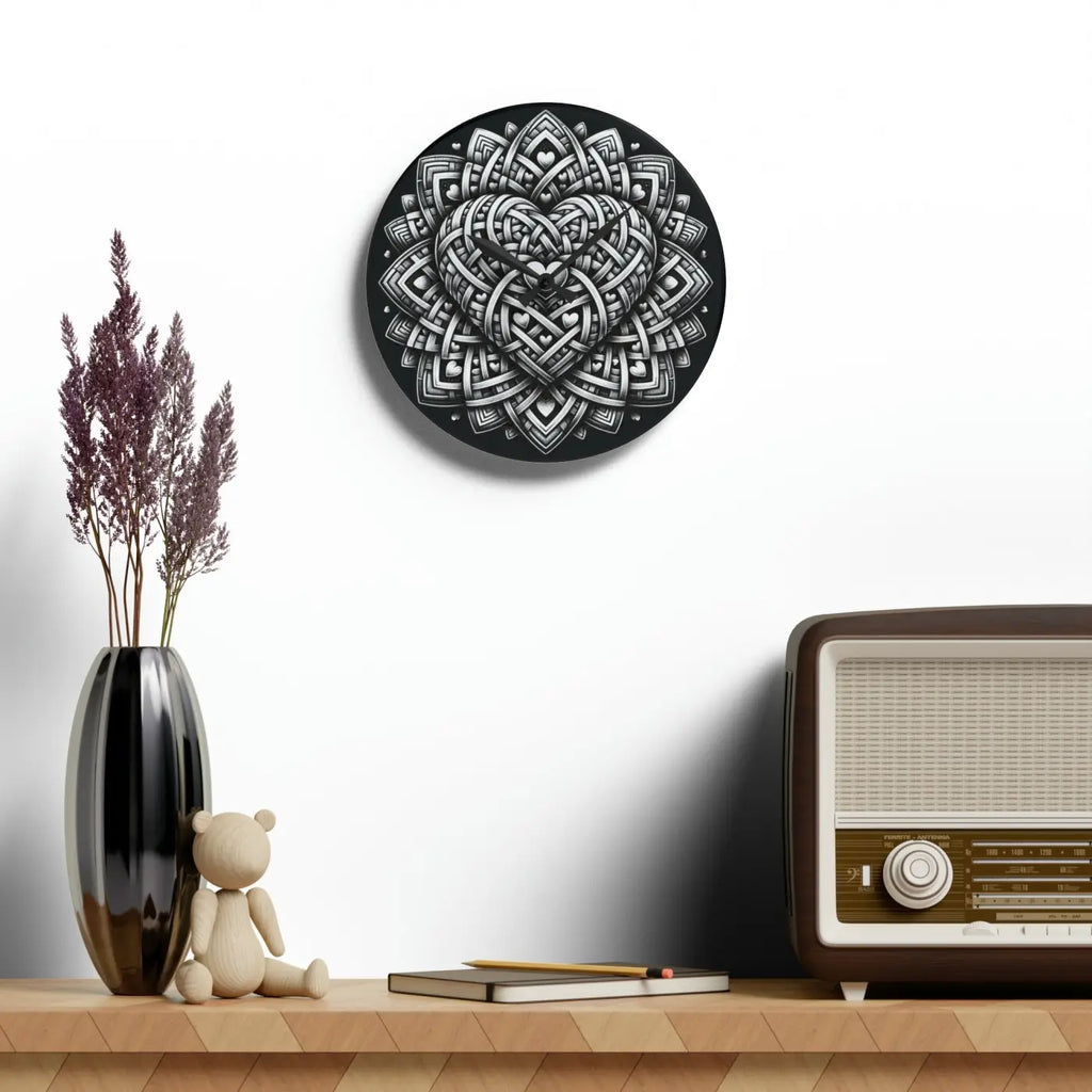 Heart Wall Clock - Acrylic Statement Design - DipaliZ