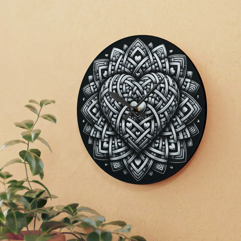 Heart Wall Clock - Acrylic Statement Design - DipaliZ