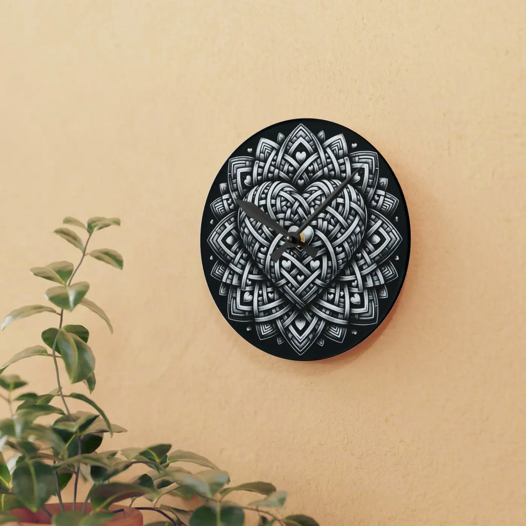 Heart Wall Clock - Acrylic Statement Design - DipaliZ