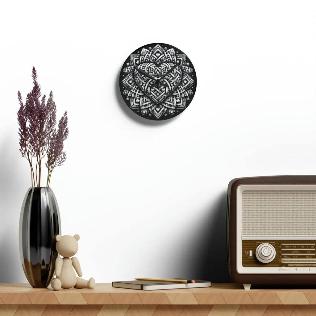 Heart Wall Clock - Acrylic Statement Design - DipaliZ