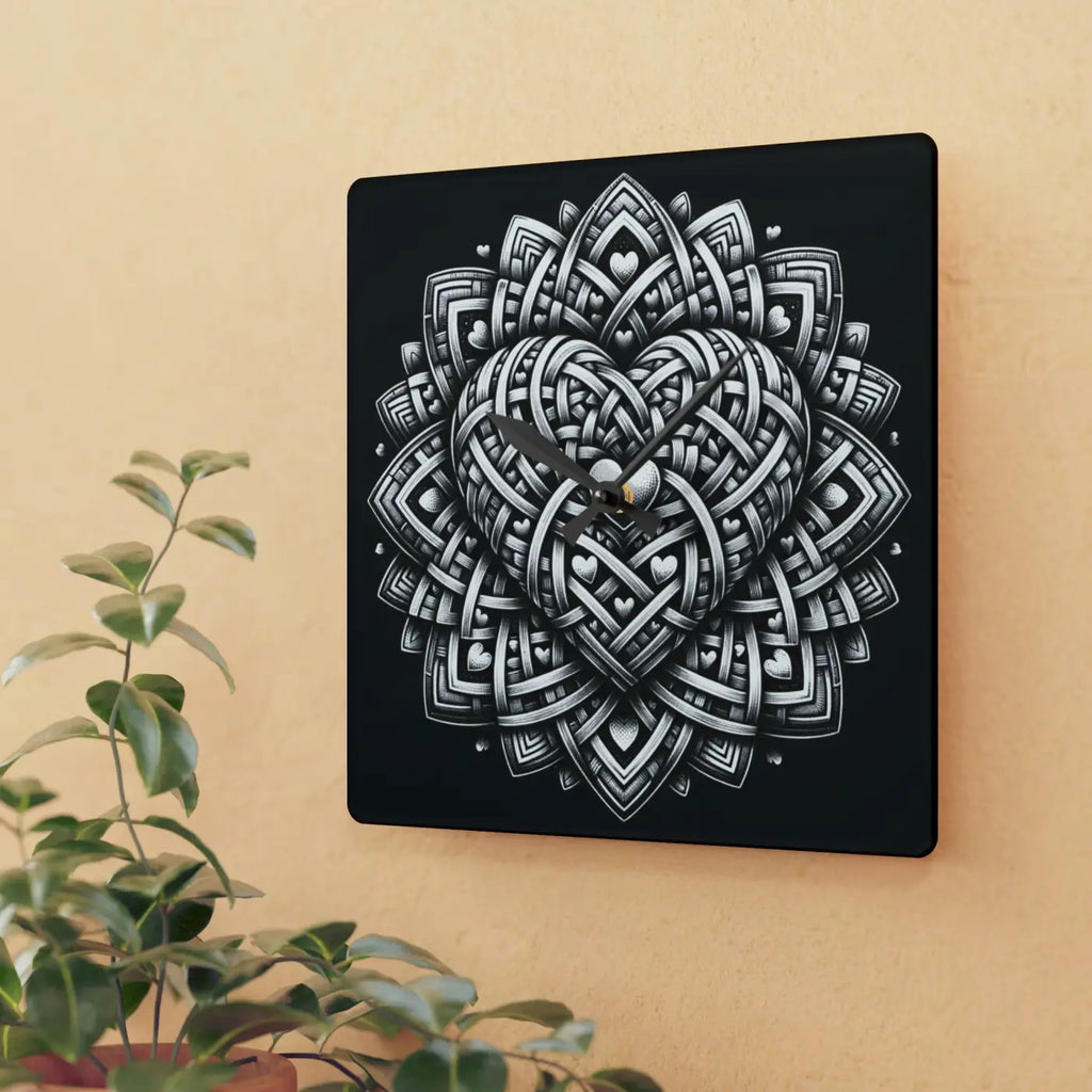 Heart Wall Clock - Acrylic Statement Design - DipaliZ