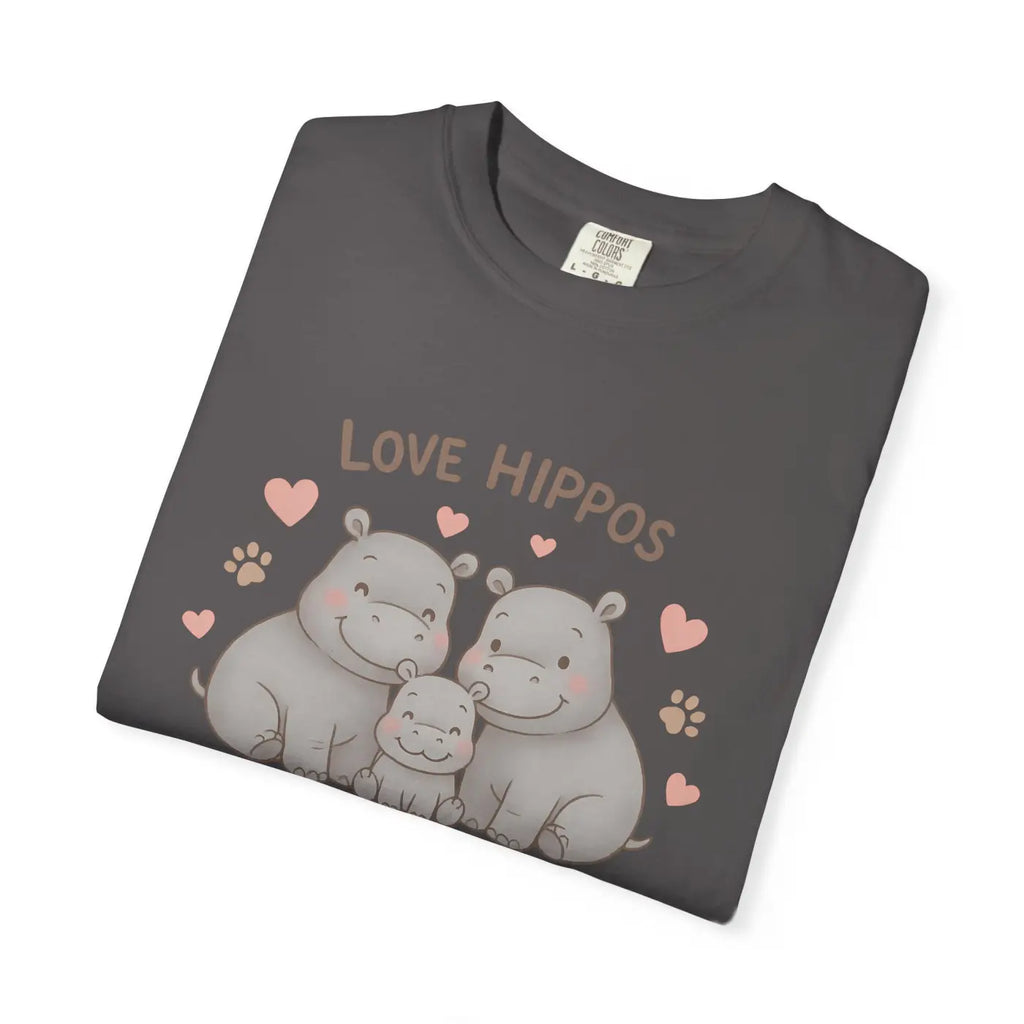 Cozy Cloud Hippo Love Tee - Adorable Hippo Vibes - DipaliZ