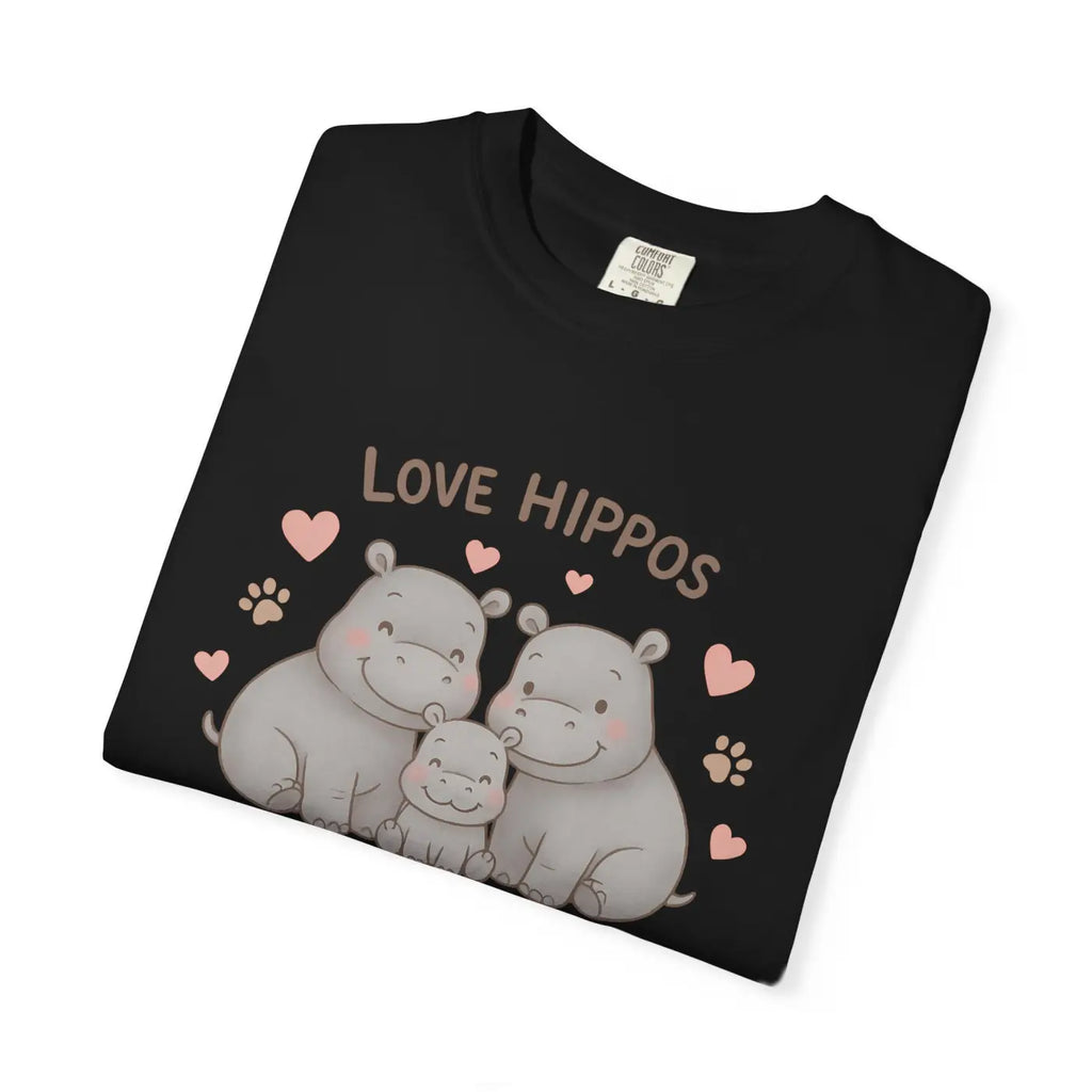 Cozy Cloud Hippo Love Tee - Adorable Hippo Vibes - DipaliZ
