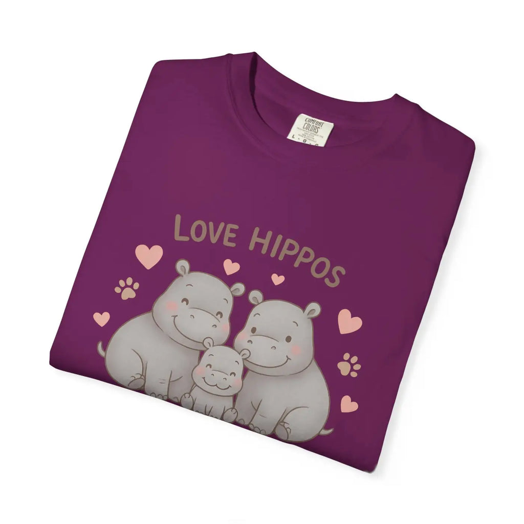 Cozy Cloud Hippo Love Tee - Adorable Hippo Vibes - DipaliZ