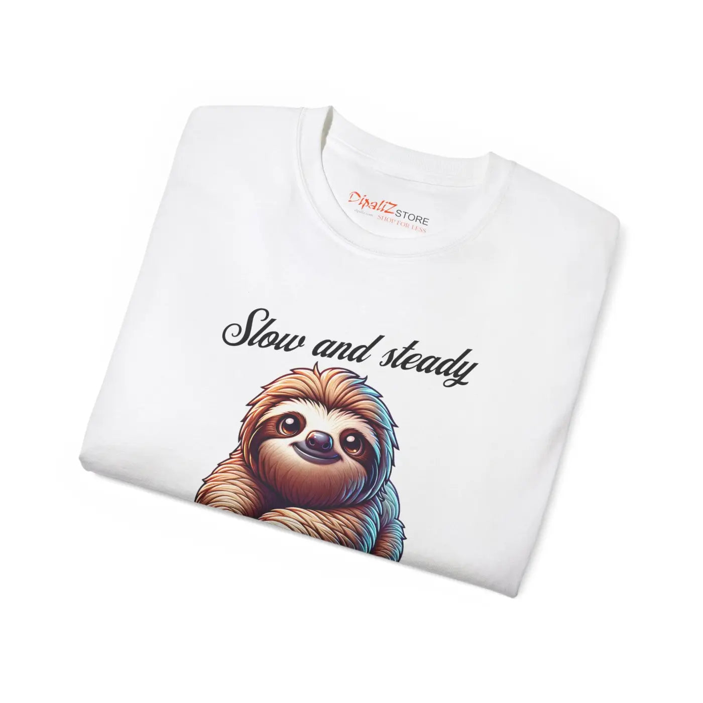 Sloth T-Shirt - Slow and Steady Wins Unisex Cotton - DipaliZ