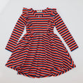 Rainbow Long Sleeve Hi Low Dress