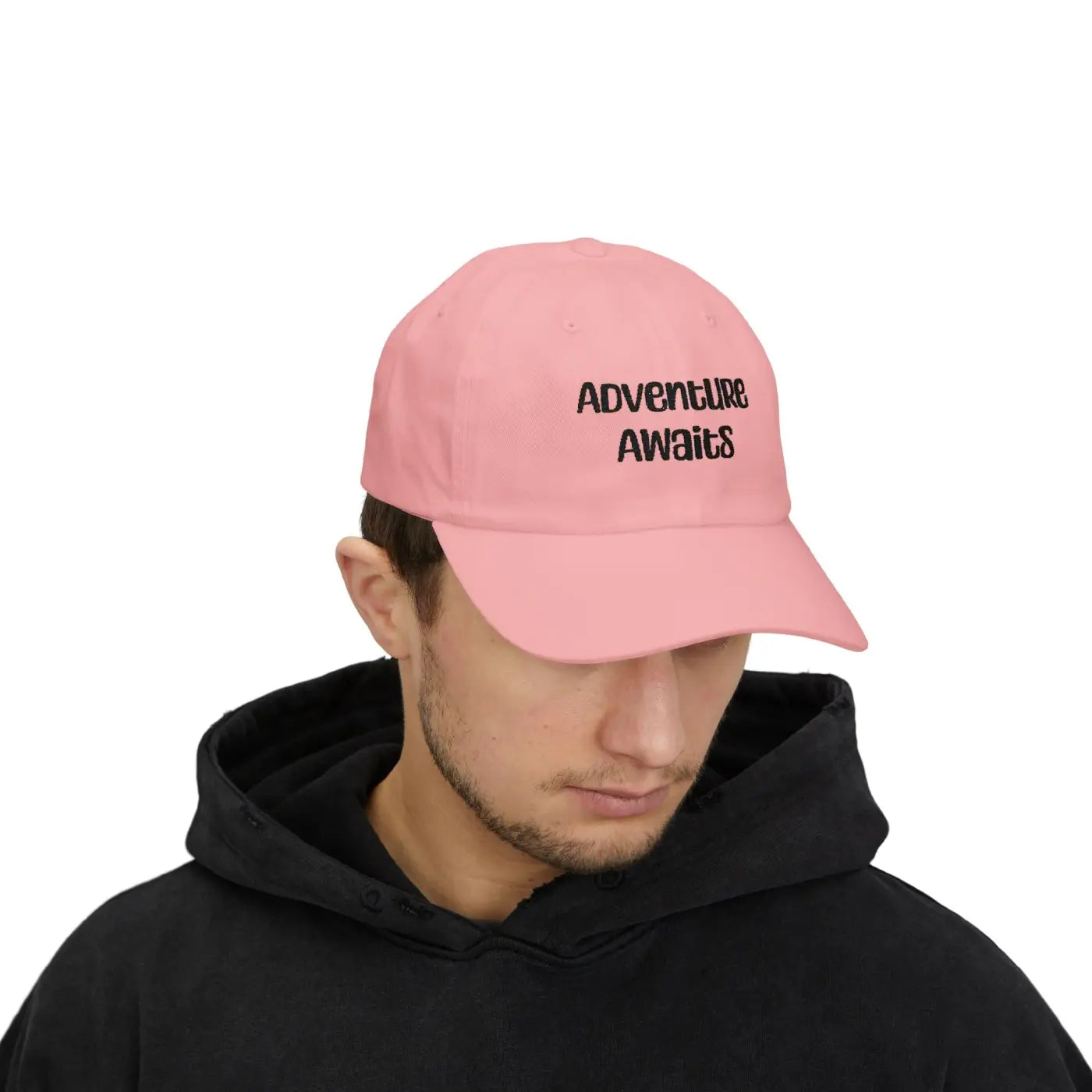 White Dad Cap - Adventure Awaits Everyday Style - DipaliZ