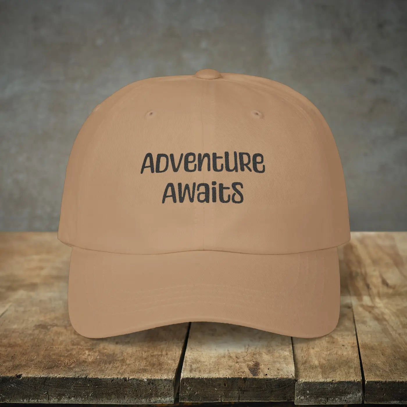 White Dad Cap - Adventure Awaits Everyday Style - DipaliZ