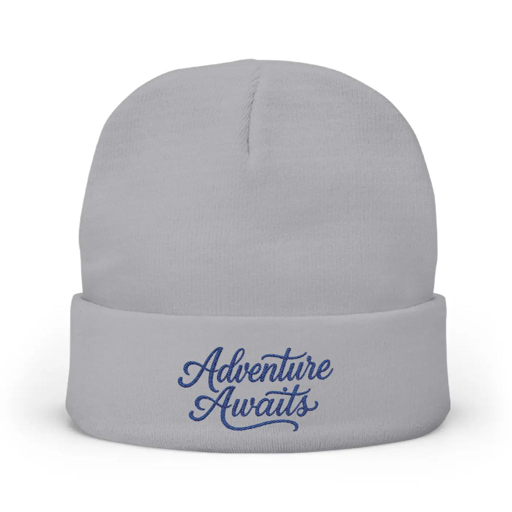 Adventure Awaits Embroidered Beanie - Soft Cotton Knit - DipaliZ