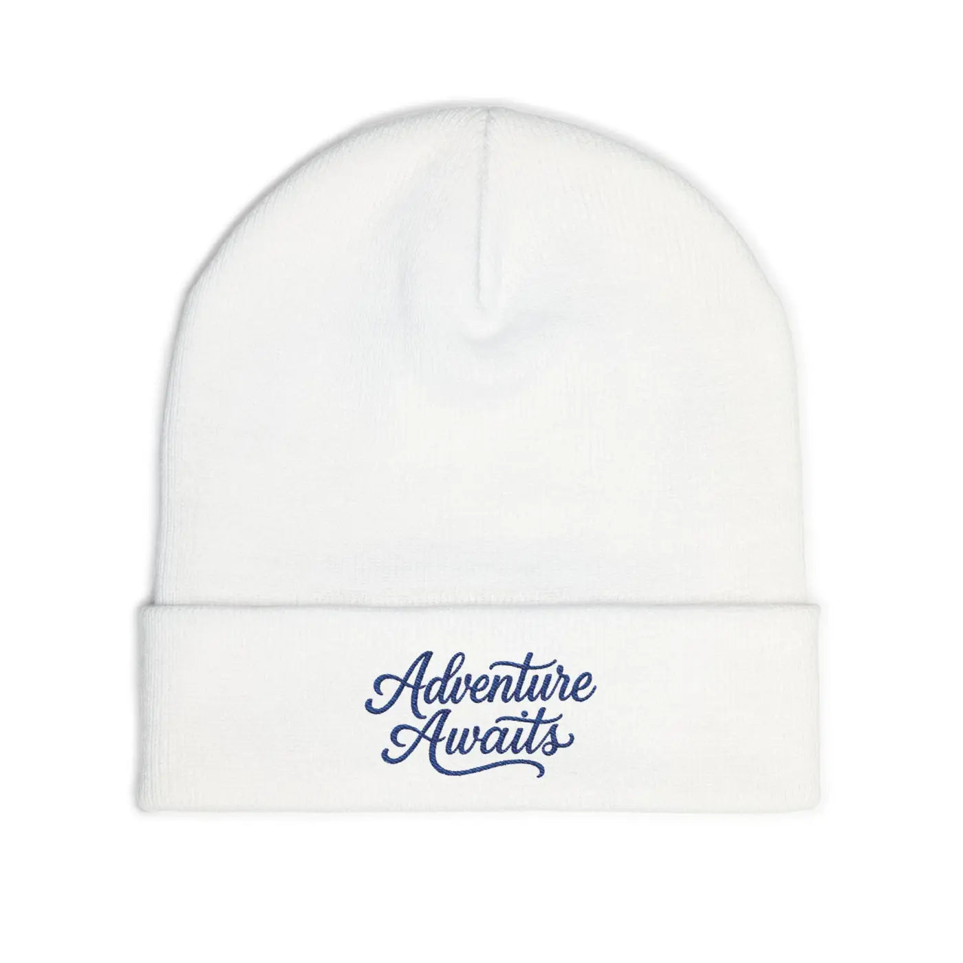 Adventure Awaits Embroidered Beanie - Soft Cotton Knit - DipaliZ