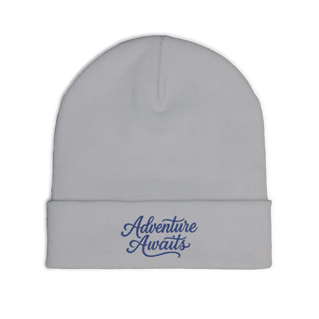 Adventure Awaits Embroidered Beanie - Soft Cotton Knit - DipaliZ