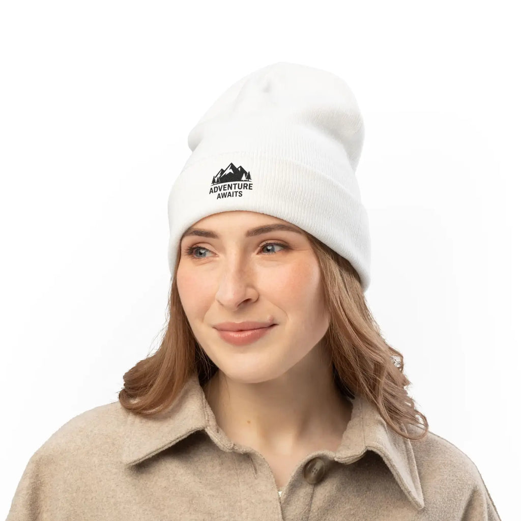 Adventure Awaits Knit Beanie - Cozy Winter Hat - DipaliZ