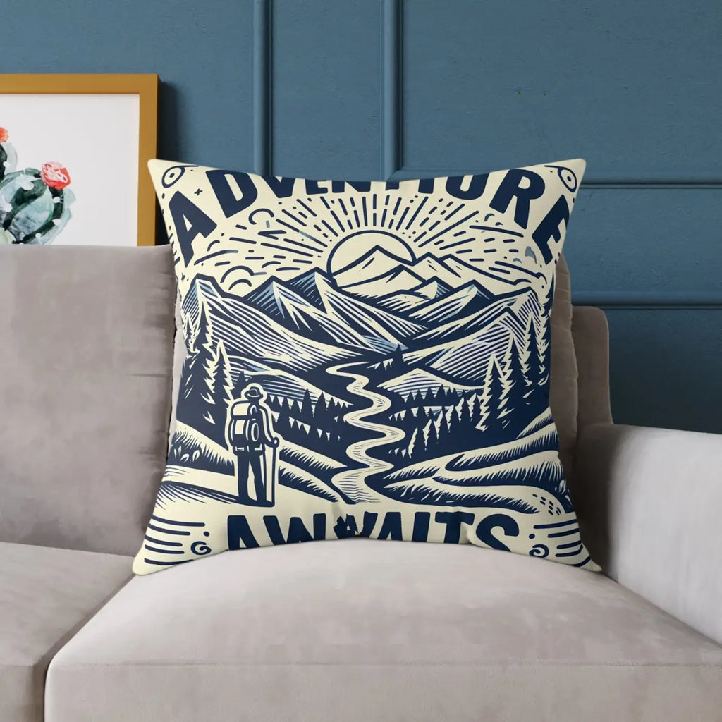 Adventure Awaits Pillow - Cozy Bohemian Throw Decor - DipaliZ
