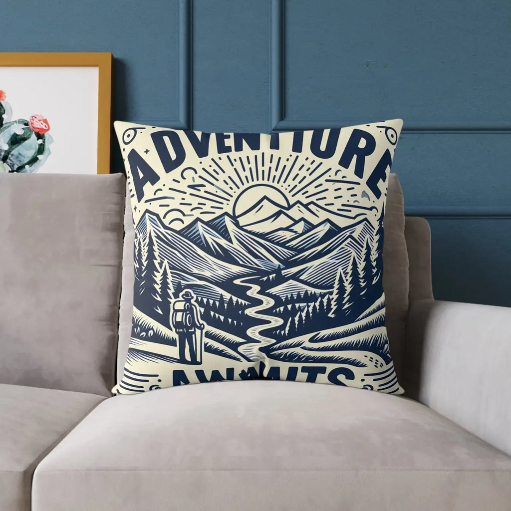 Adventure Awaits Pillow - Cozy Bohemian Throw Decor - DipaliZ