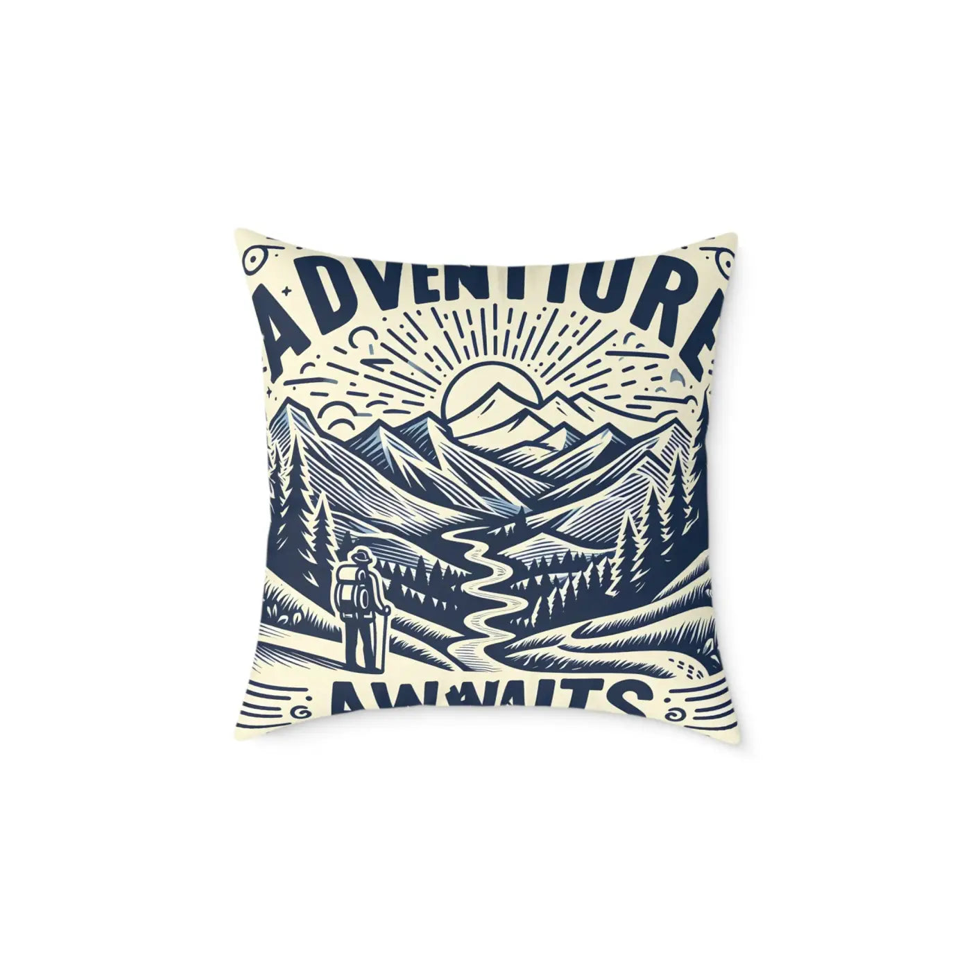 Adventure Awaits Pillow - Cozy Bohemian Throw Decor - DipaliZ