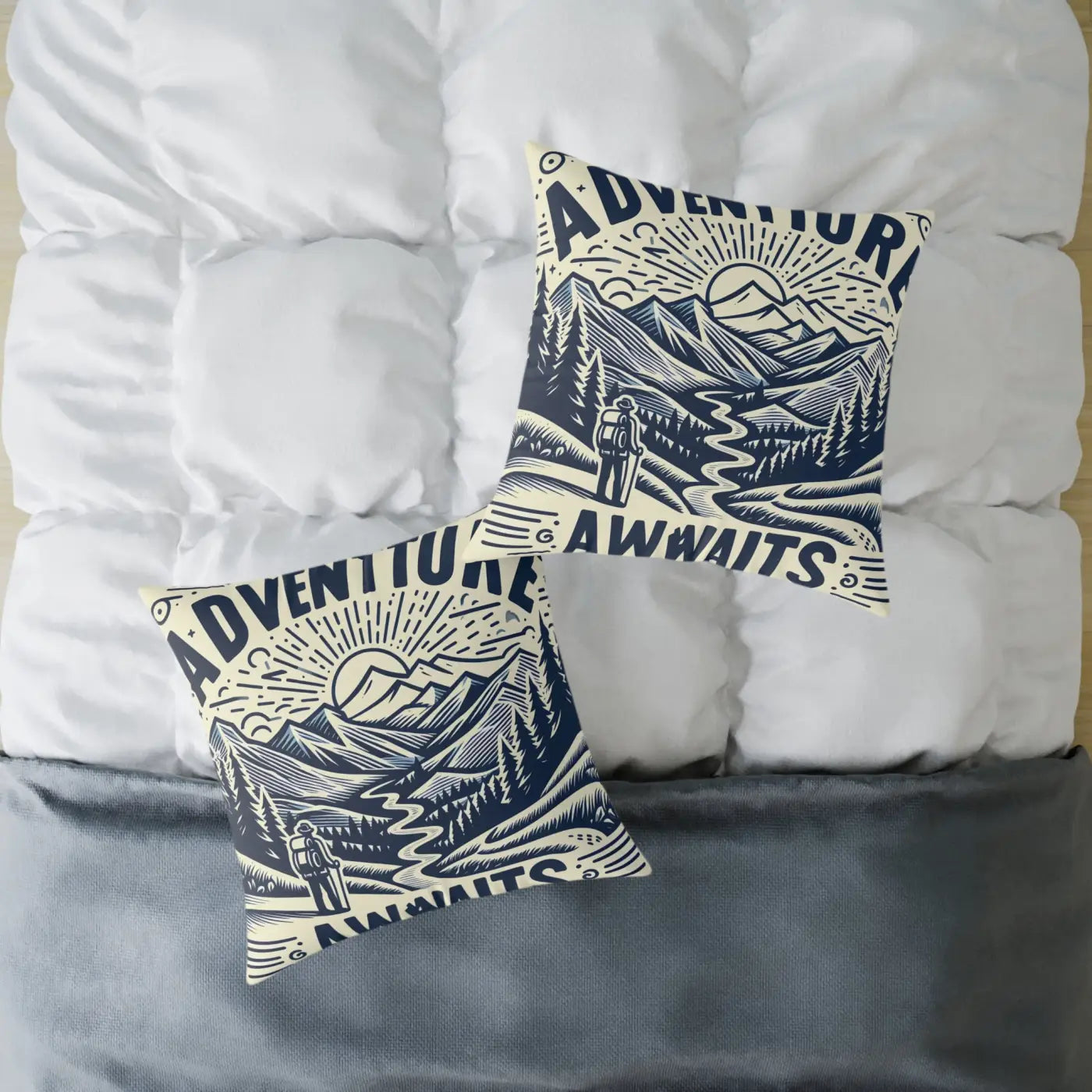 Adventure Awaits Pillow - Cozy Bohemian Throw Decor - DipaliZ
