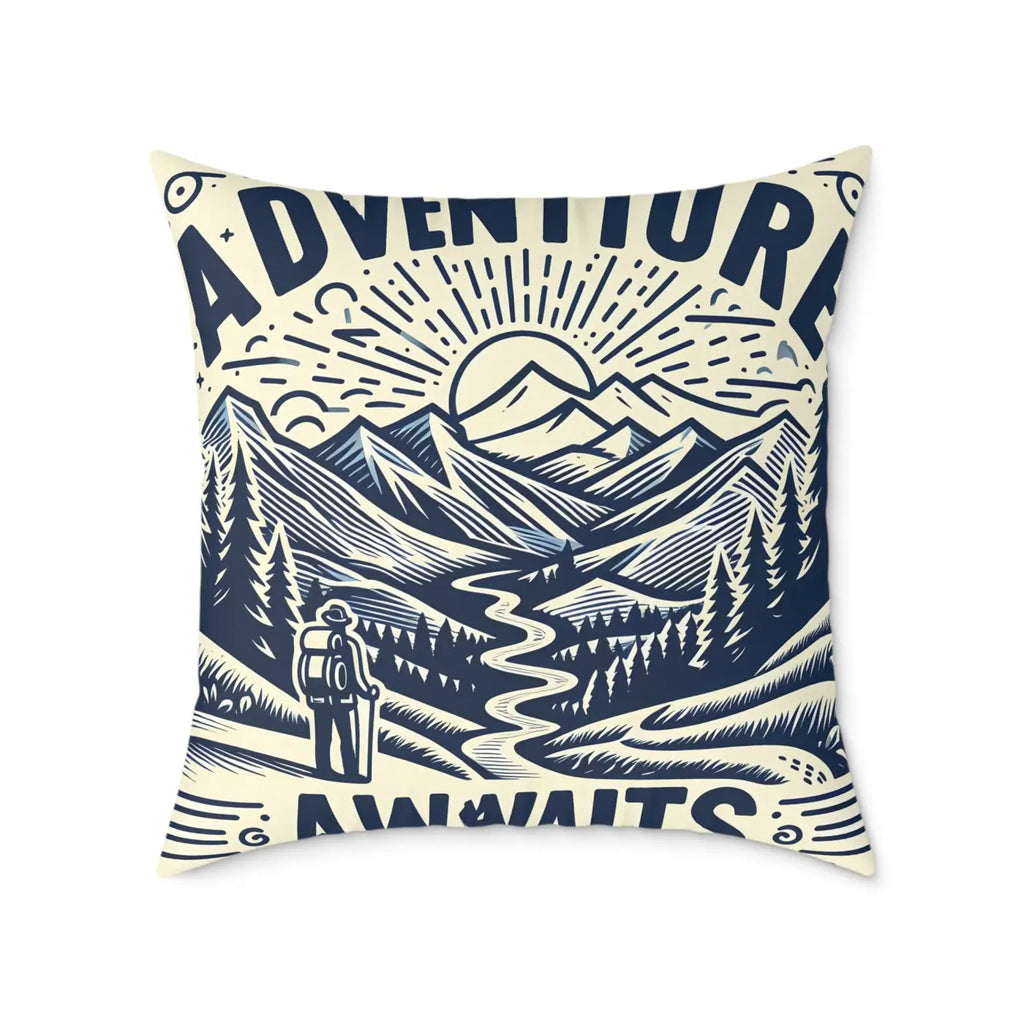 Adventure Awaits Pillow - Cozy Bohemian Throw Decor - DipaliZ