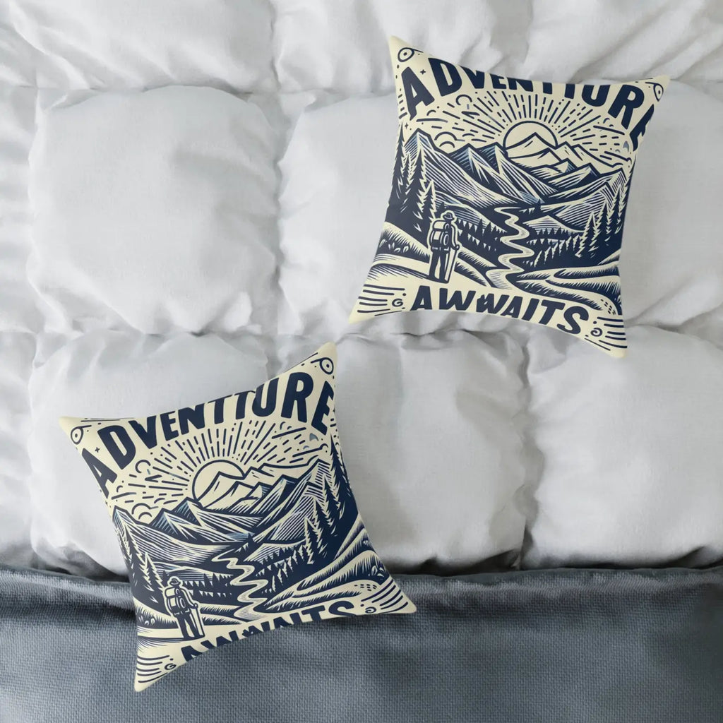Adventure Awaits Pillow - Cozy Bohemian Throw Decor - DipaliZ