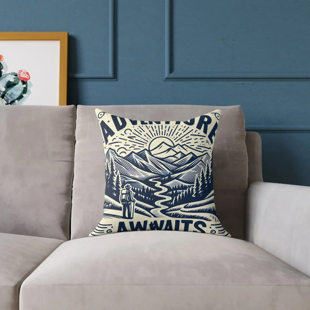 Adventure Awaits Pillow - Cozy Bohemian Throw Decor - DipaliZ