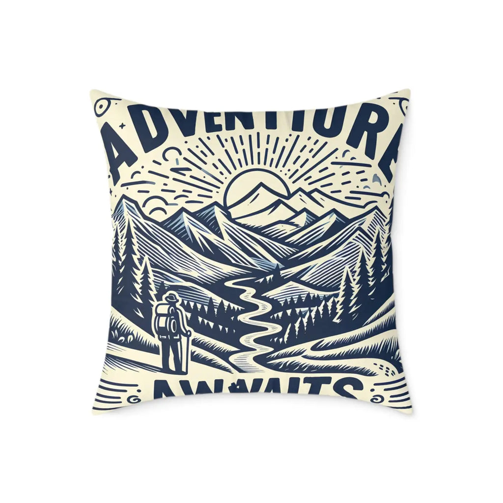Adventure Awaits Pillow - Cozy Bohemian Throw Decor - DipaliZ