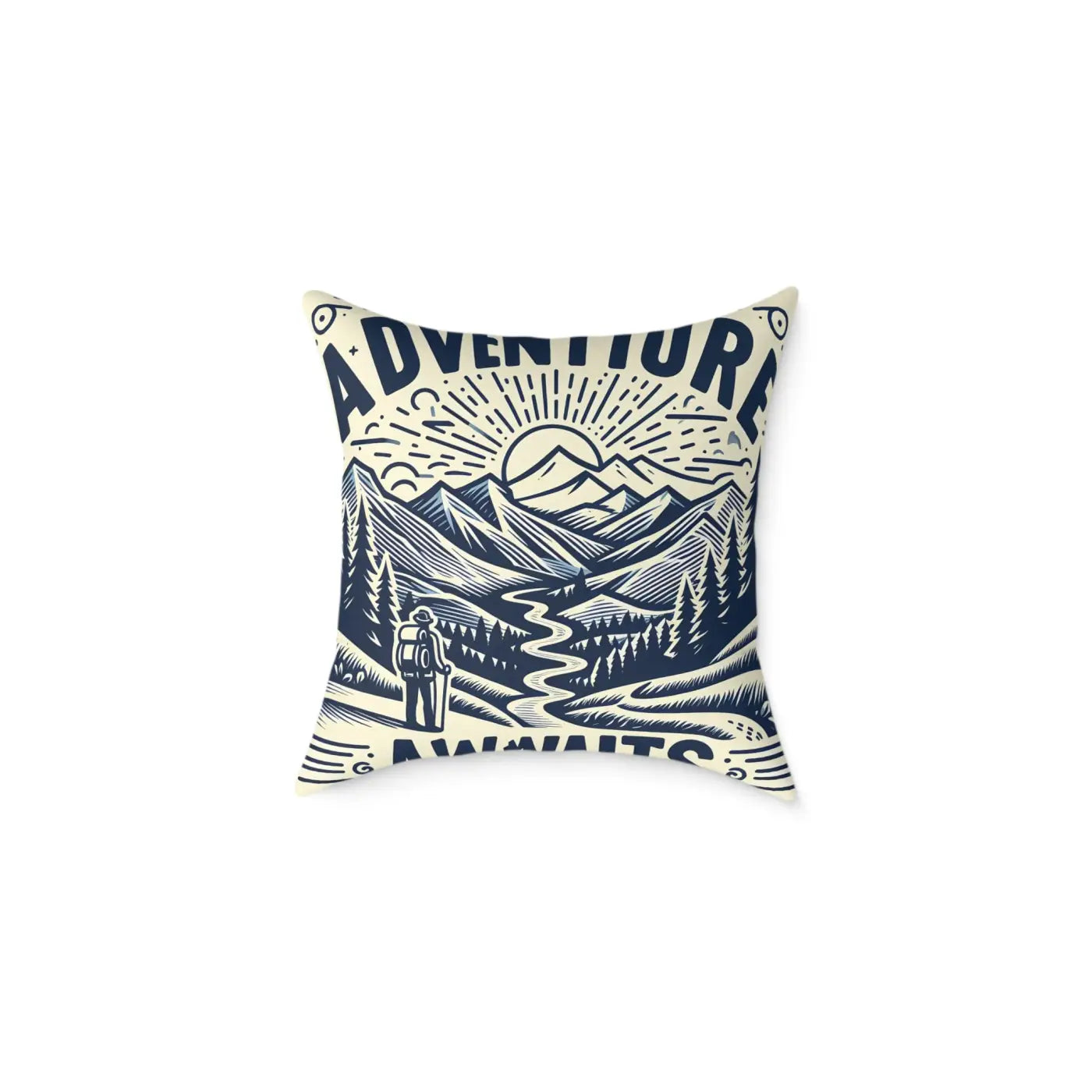 Adventure Awaits Pillow - Cozy Bohemian Throw Decor - DipaliZ