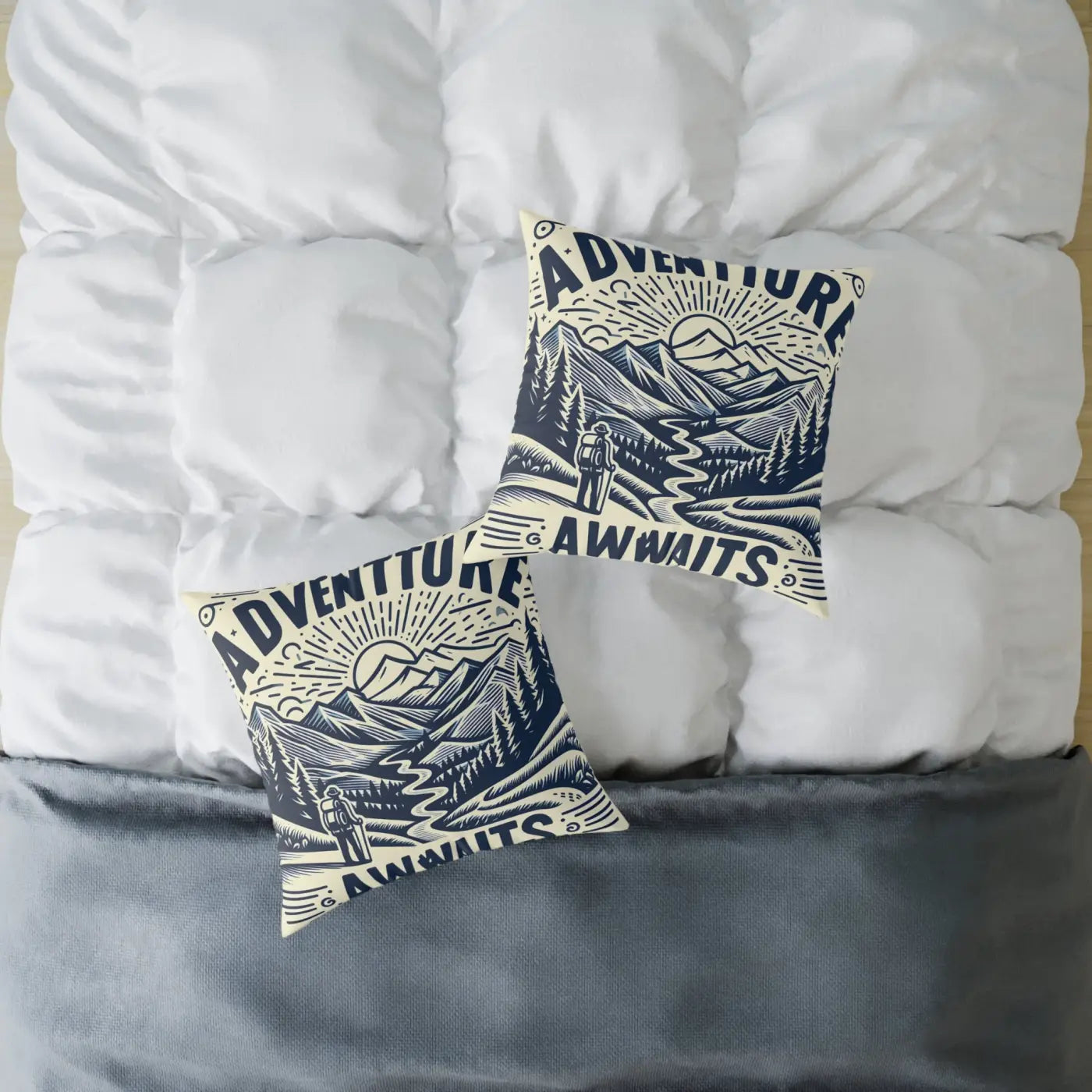 Adventure Awaits Pillow - Cozy Bohemian Throw Decor - DipaliZ
