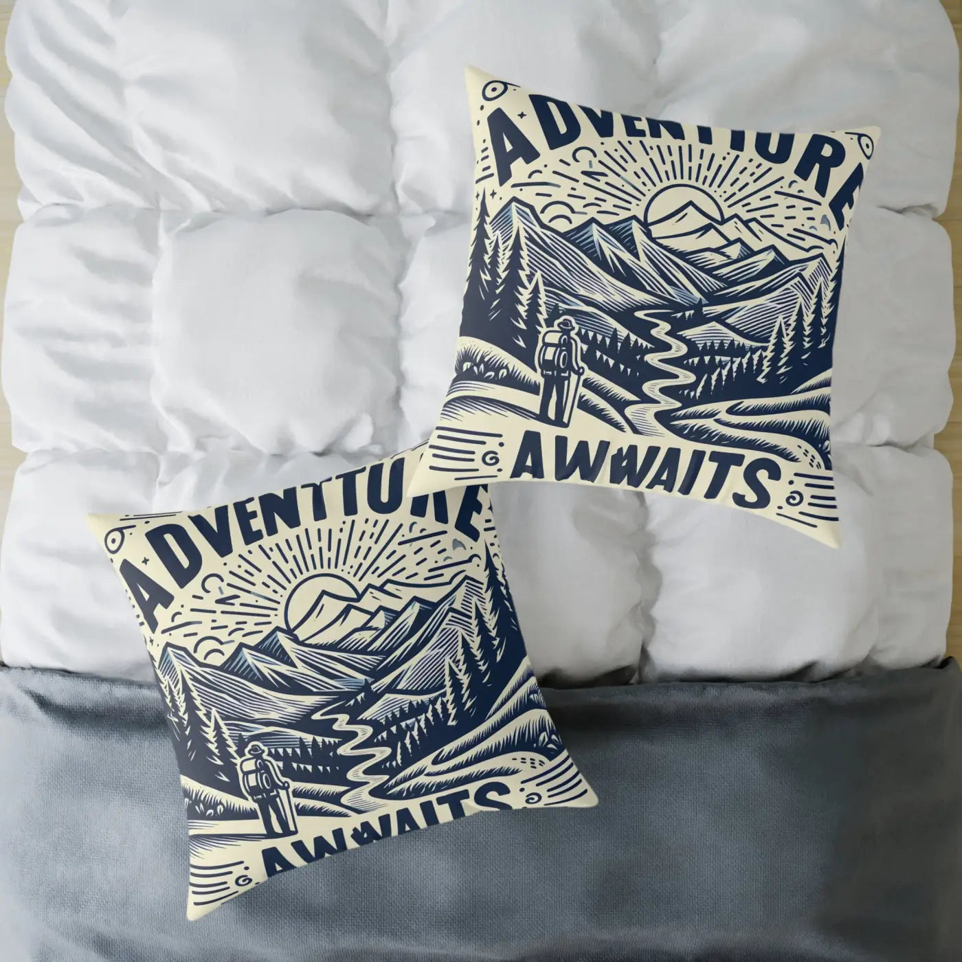Adventure Awaits Pillow - Cozy Bohemian Throw Decor - DipaliZ