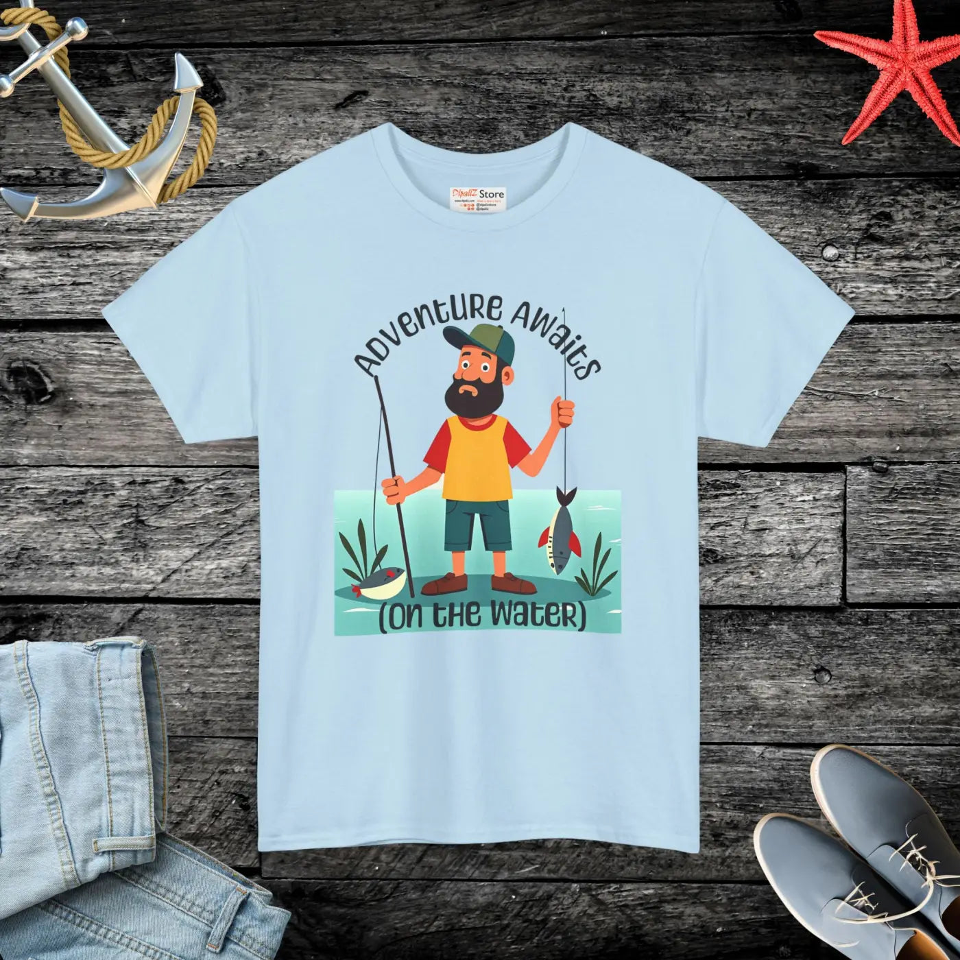 Fisherman Unisex Heavy Cotton Tee - Adventure Style - DipaliZ