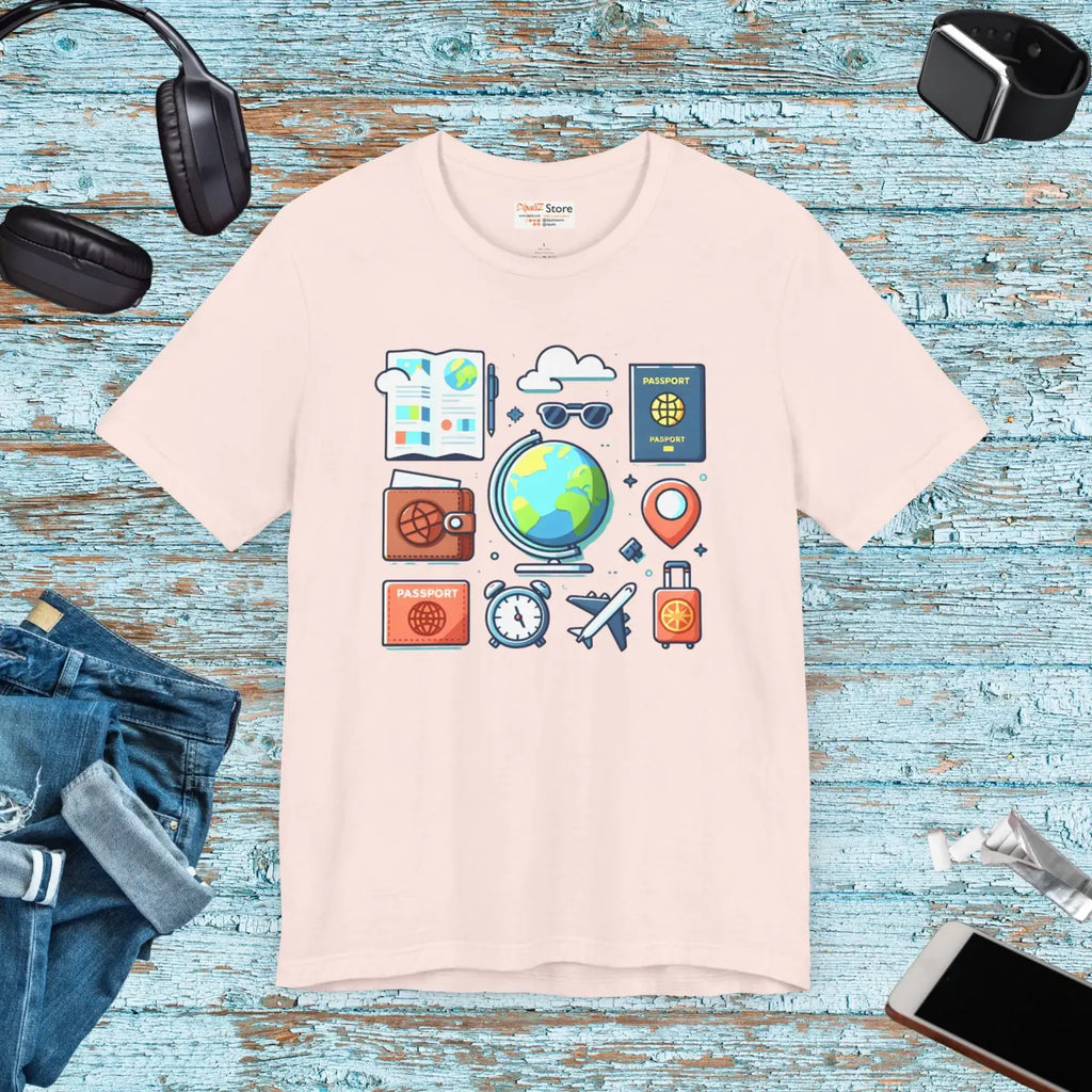 Adventure Passport Unisex Tee - Travel Lovers Jersey - DipaliZ