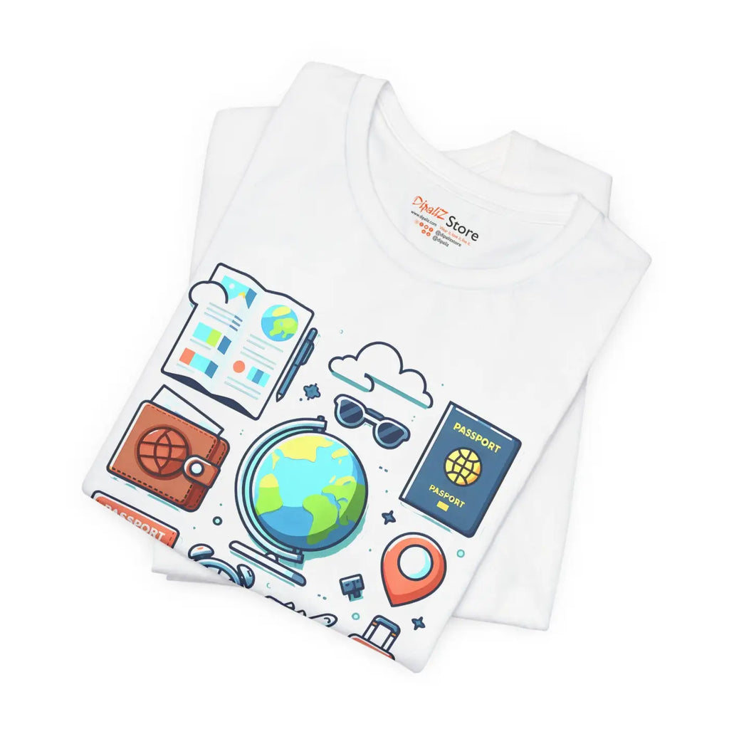 Adventure Passport Unisex Tee - Travel Lovers Jersey - DipaliZ