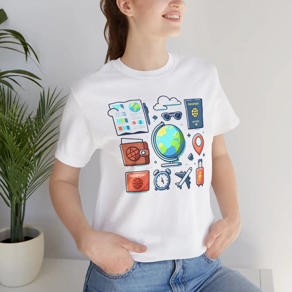 Adventure Passport Unisex Tee - Travel Lovers Jersey - DipaliZ