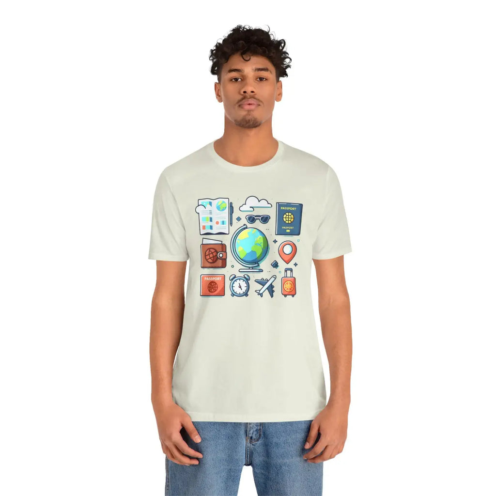 Adventure Passport Unisex Tee - Travel Lovers Jersey - DipaliZ
