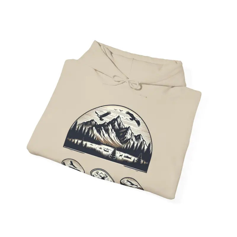 Mountain Trail Heavy Blend Hoodie - Unisex Sweatshirt - DipaliZ