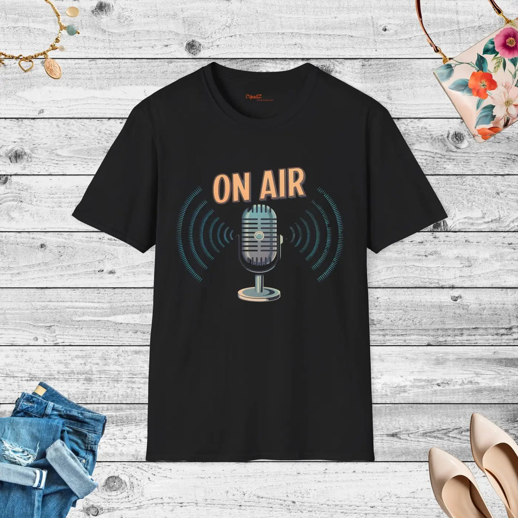Microphone Enchanting Forest Tee - Soft Unisex Style - DipaliZ