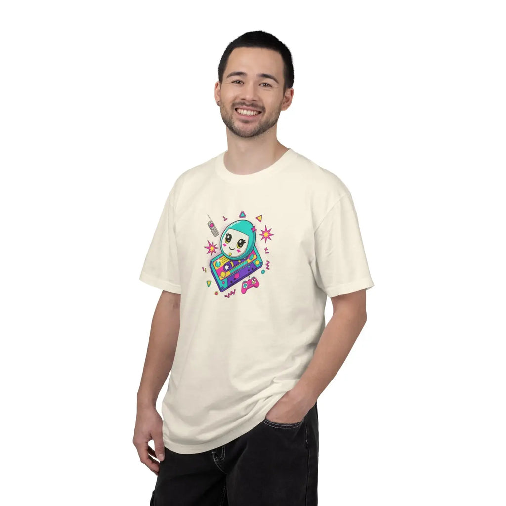 Retro Video Game Tee - Space Alien Handheld Design - DipaliZ