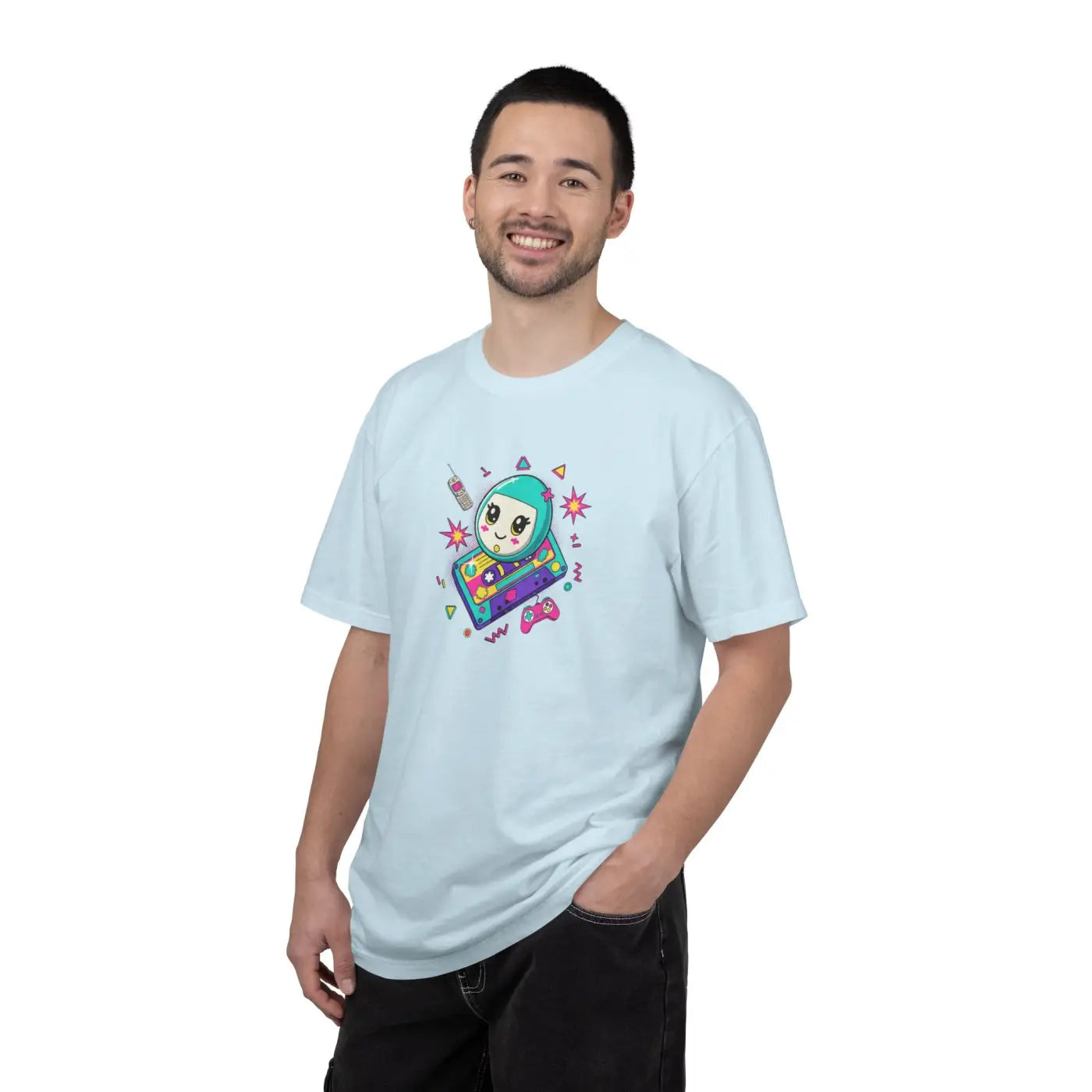 Retro Video Game Tee - Space Alien Handheld Design - DipaliZ