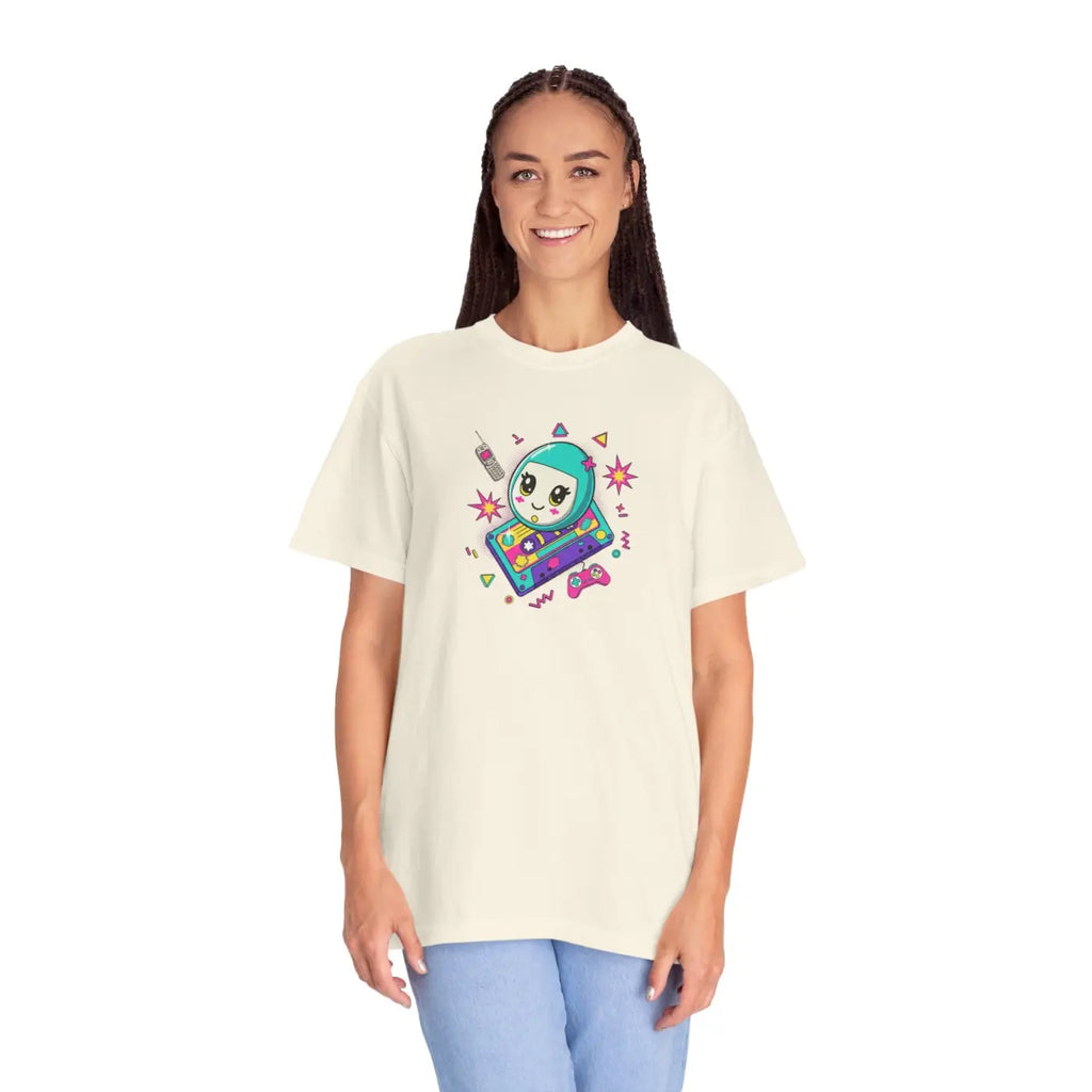 Retro Video Game Tee - Space Alien Handheld Design - DipaliZ