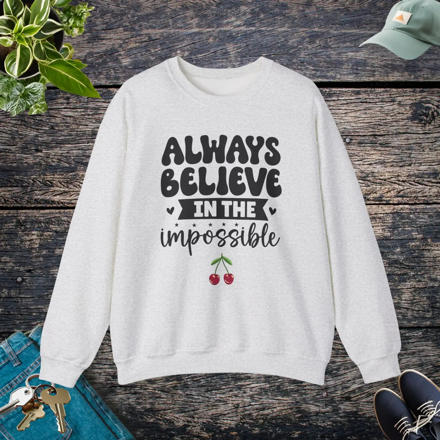Heavy Blend Crewneck Sweatshirt - Conquer the Day - DipaliZ