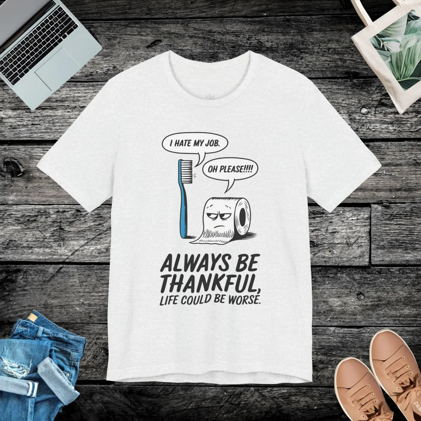 Thankful Tee - Funny Toilet Paper Unisex Jersey - DipaliZ