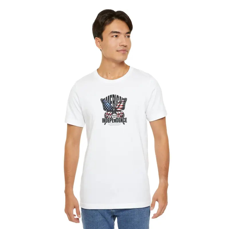 Unisex Jersey Fit Patriotic Tee - 4th of July - DipaliZ