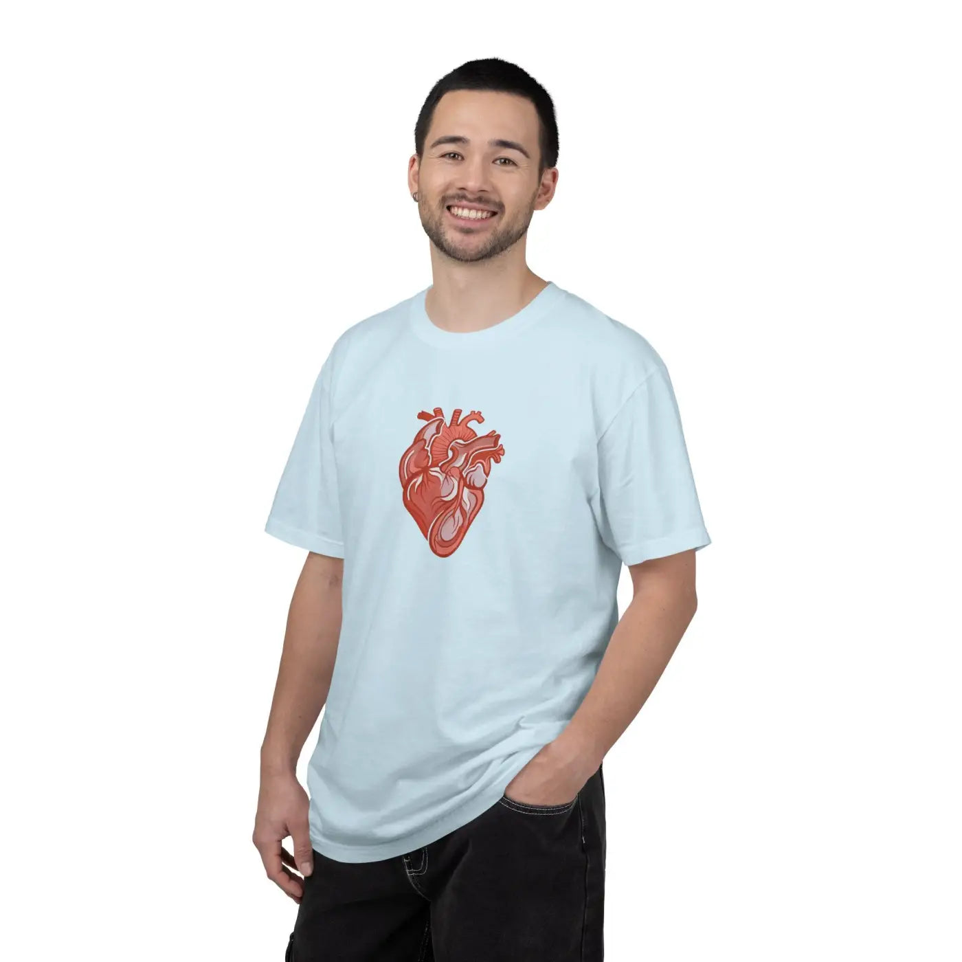 Anatomical Heart Graphic Tee - Low Heat Garment Dyed Cotton - DipaliZ