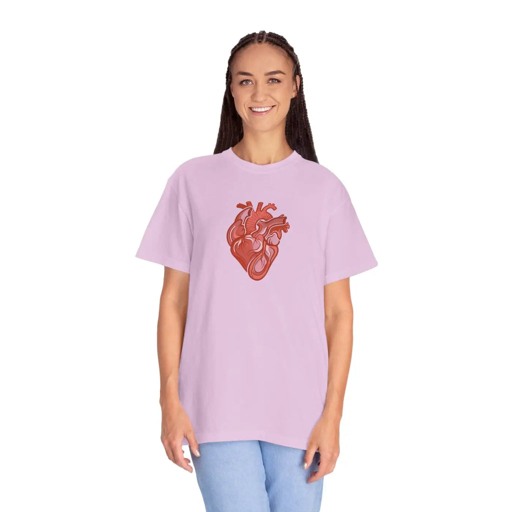 Anatomical Heart Graphic Tee - Low Heat Garment Dyed Cotton - DipaliZ